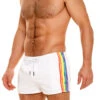 1806 RAINBOW MINI SHORT WHITE -Jor Tienda de ventas 1806 RAINBOW MINI SHORT WHITE