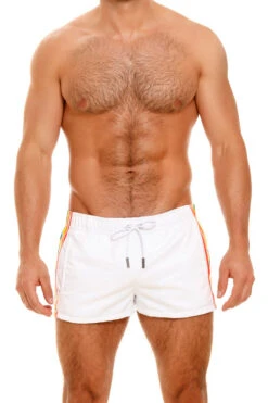 1806 RAINBOW MINI SHORT WHITE -Jor Tienda de ventas 1806 RAINBOW MINI SHORT WHITE 3